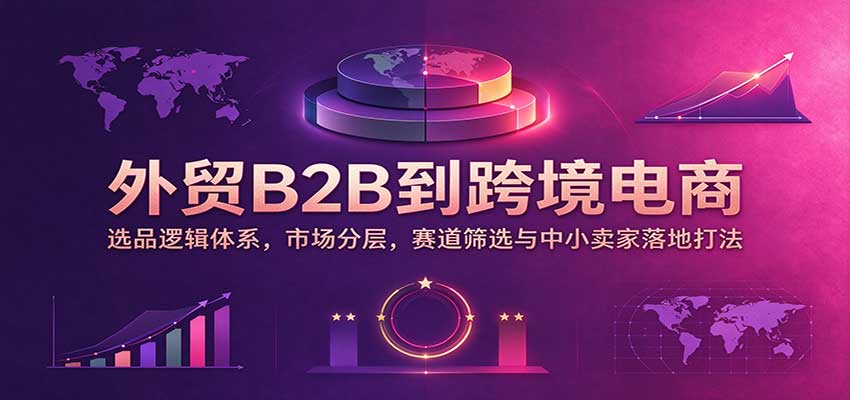 外贸B2B到跨境电商选品体系与中小卖家落地方案课程