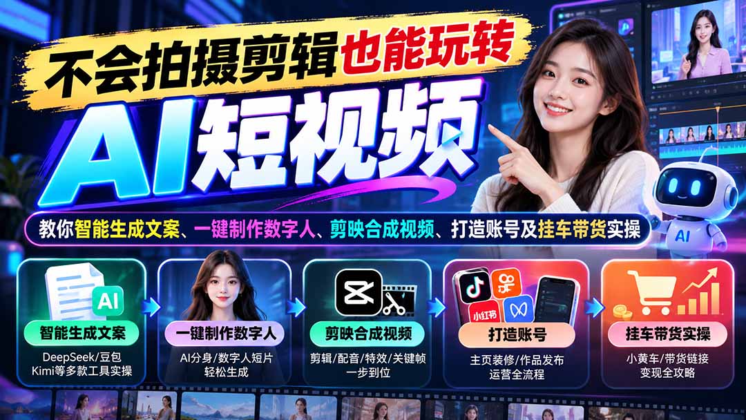 零基础学AI短视频：实操教程搞定创作全流程