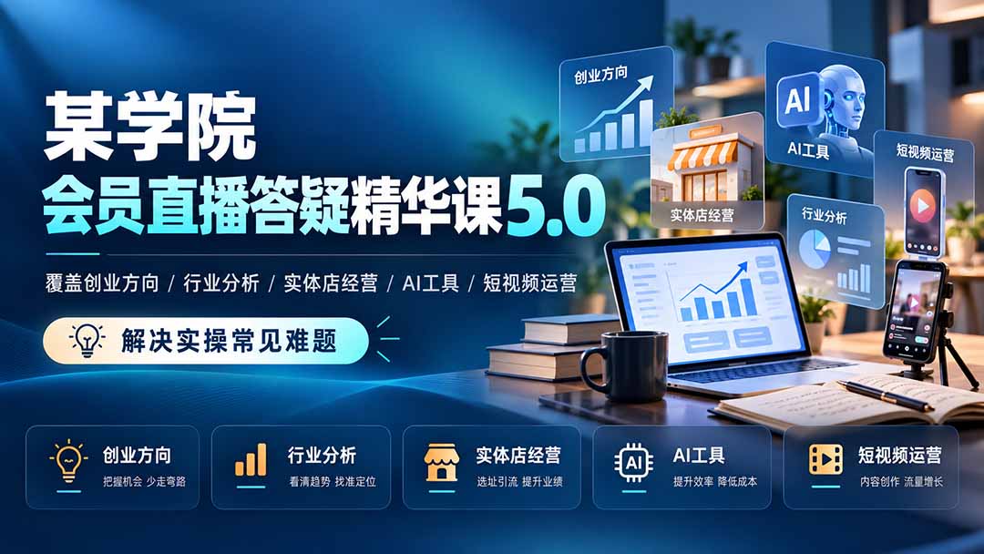 创业运营AI工具及短视频运营直播课精华