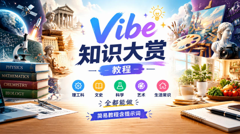 Vibe知识大赏教程多领域AI内容创作全流程指南