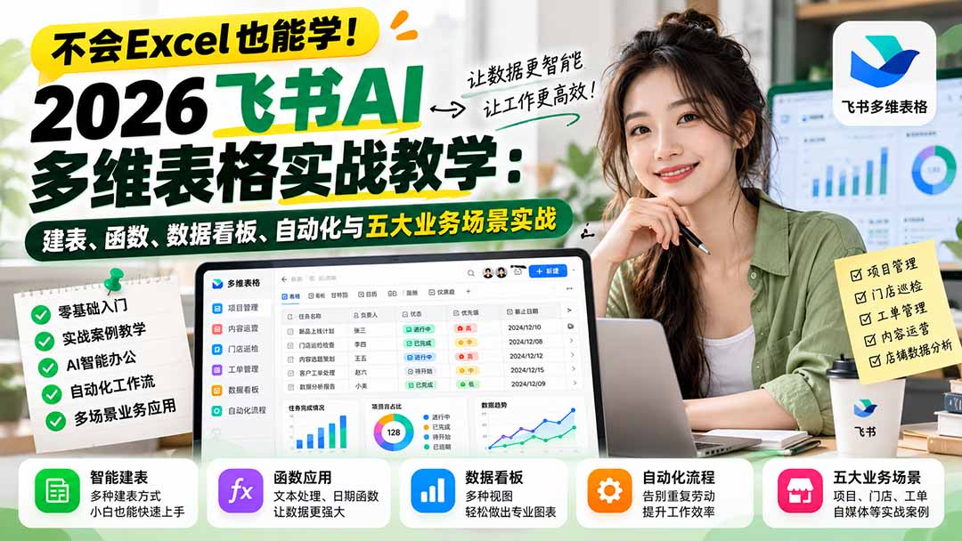 飞书AI多维表格实战教学零基础可学