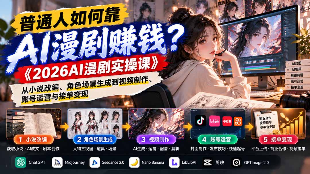 普通人学AI漫剧从制作到发布的系统教程