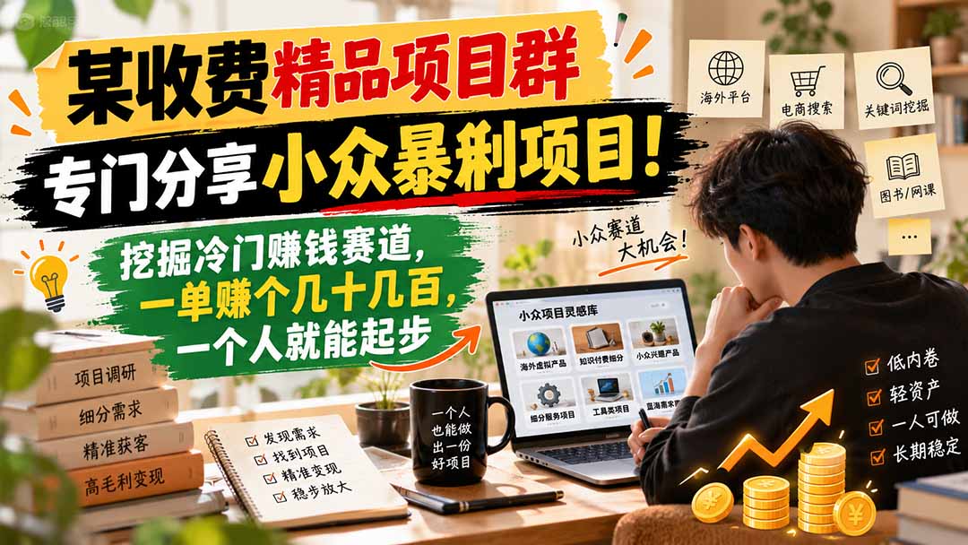 小众精品项目分享群挖掘长期可做的冷门项目