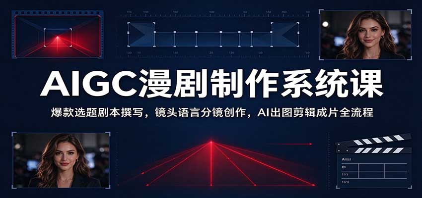 AIGC漫剧制作全流程实战课从选题到成片